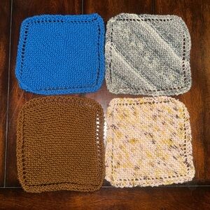 Vintage Handmade Crocheted Hot Pads Pot Holders Trivets Lot of 4